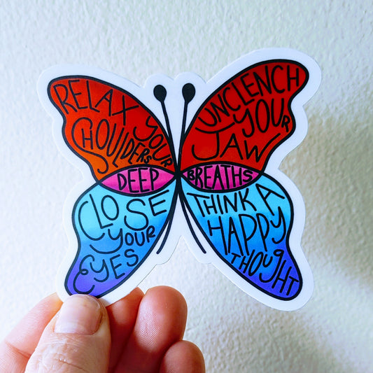 The Anxiety Butterfly Sticker