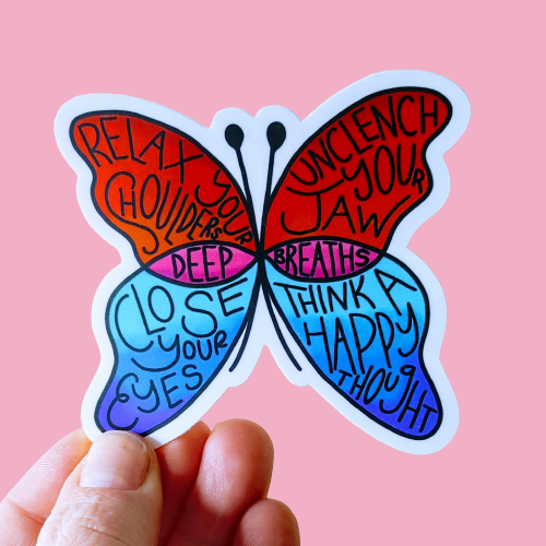The Anxiety Butterfly Sticker