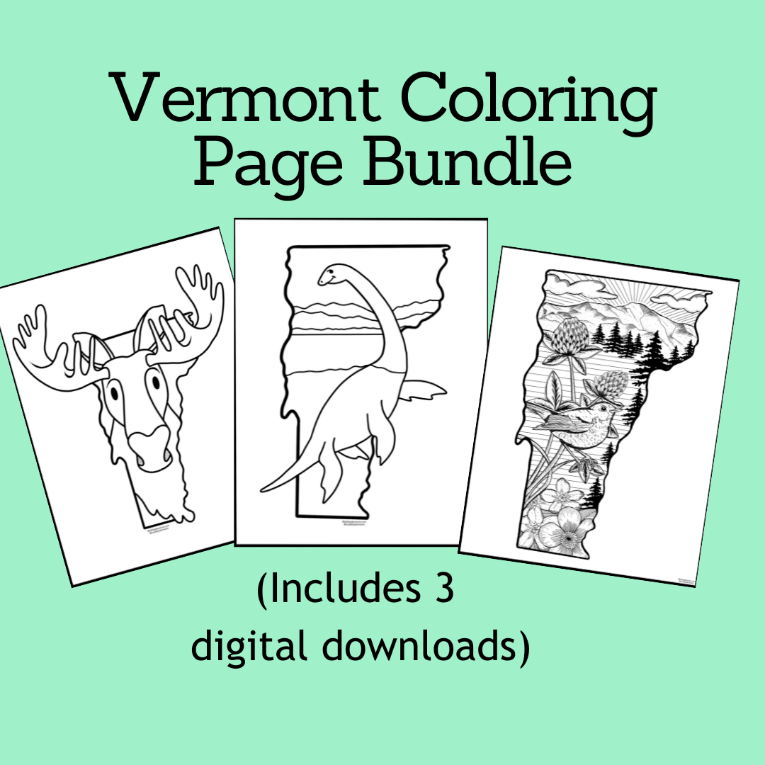 Vermont Coloring Page Bundle (Digital Download)