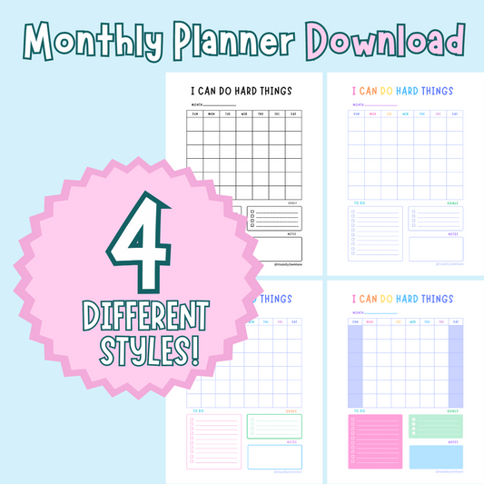 Monthly Planner Download
