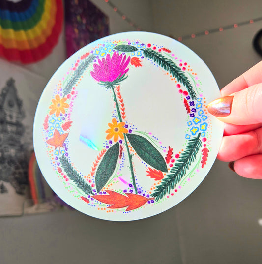 Peace Sun Catcher Decal
