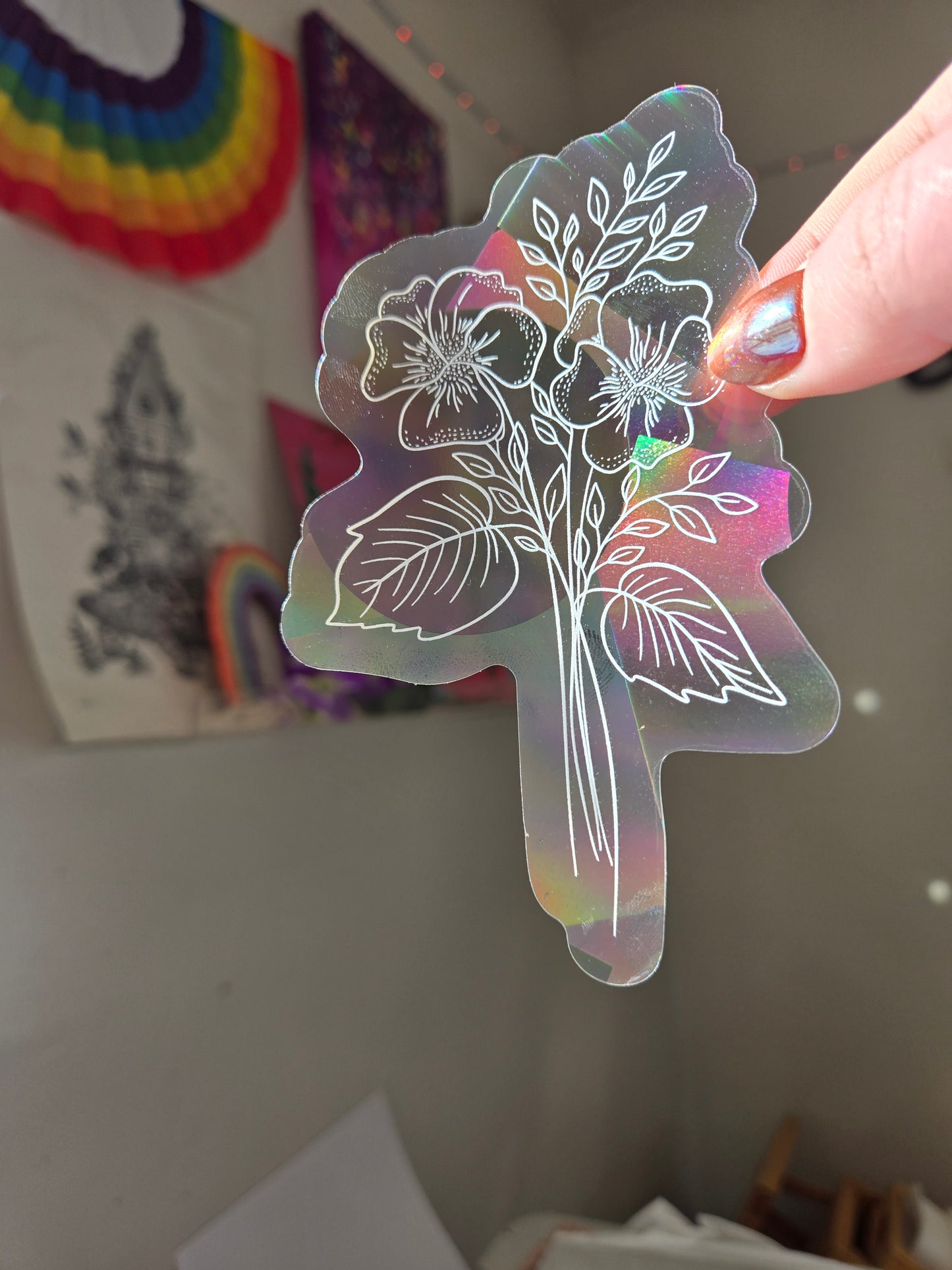 Floral Sun Catcher Decal