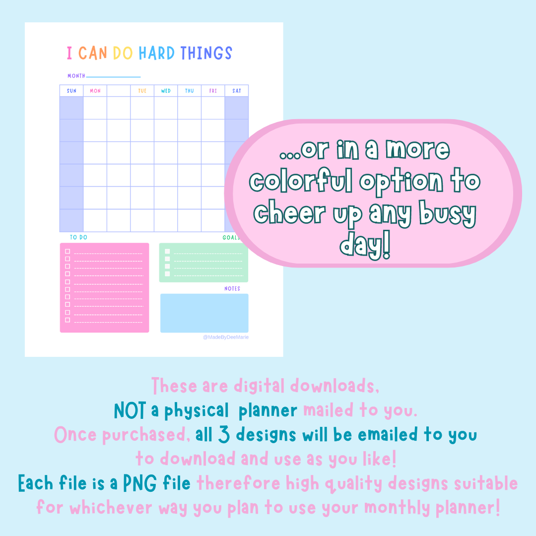 Monthly Planner Download