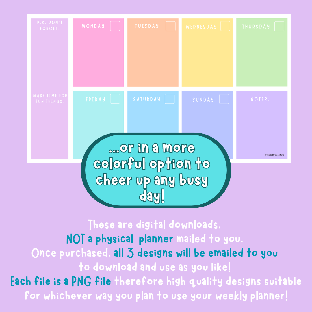 Weekly Planner Download