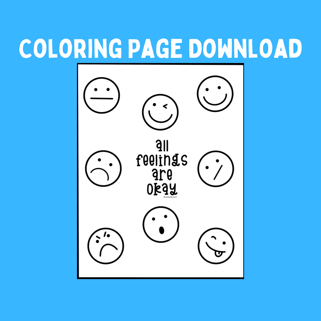 Feelings Coloring Page (Digital Download)
