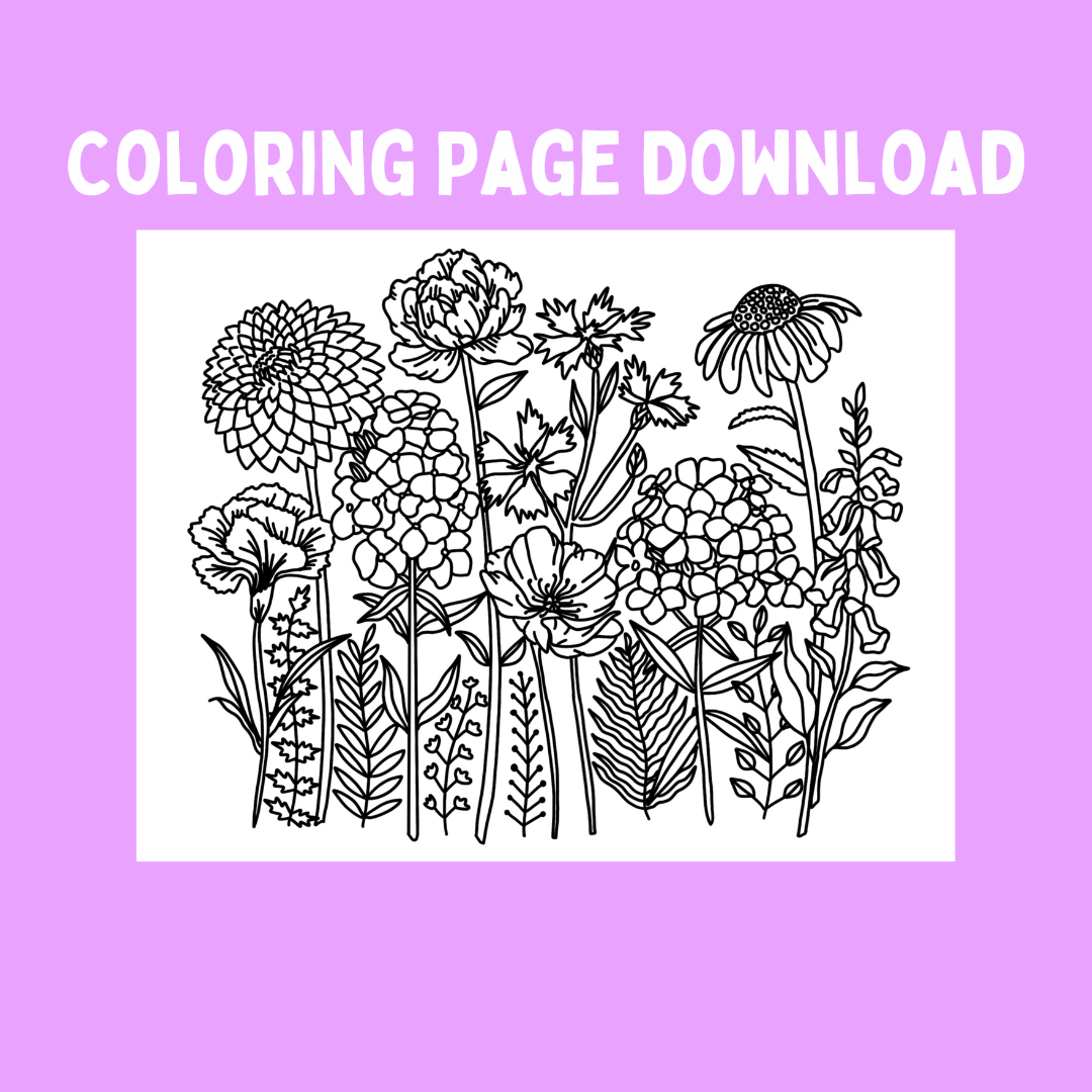 Wildflower Coloring Page Printable