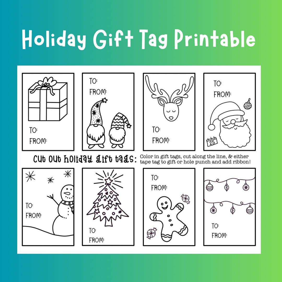 Holiday Gift Tag Printable