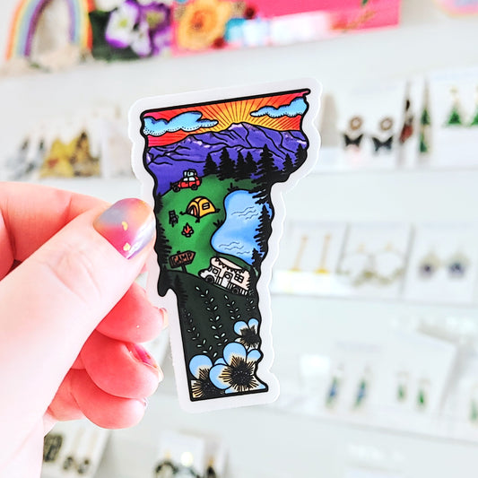 Vermont Camping Sticker