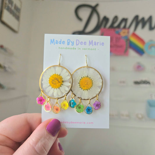 Daisy Rainbow Dangles