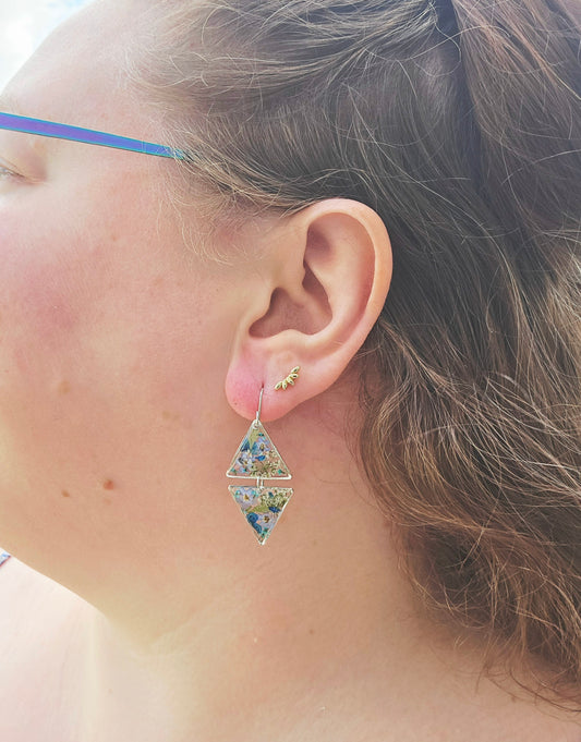 Blue Triangle Dangles