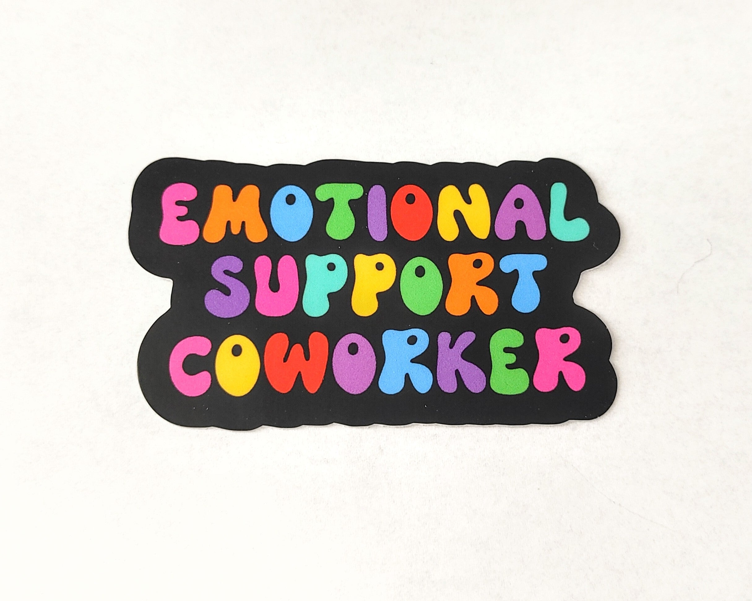 WATERPROOF Emotional Support Coworker Sticker, Retro-style Gift for Co  Worker 