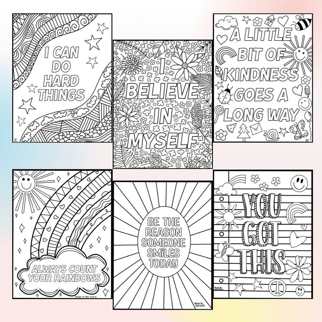 I Believe In Myself Coloring Page (Digital Download)