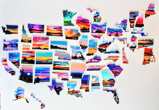 All US State Stickers