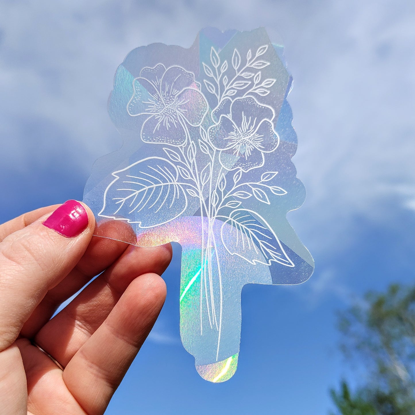 Floral Sun Catcher Decal