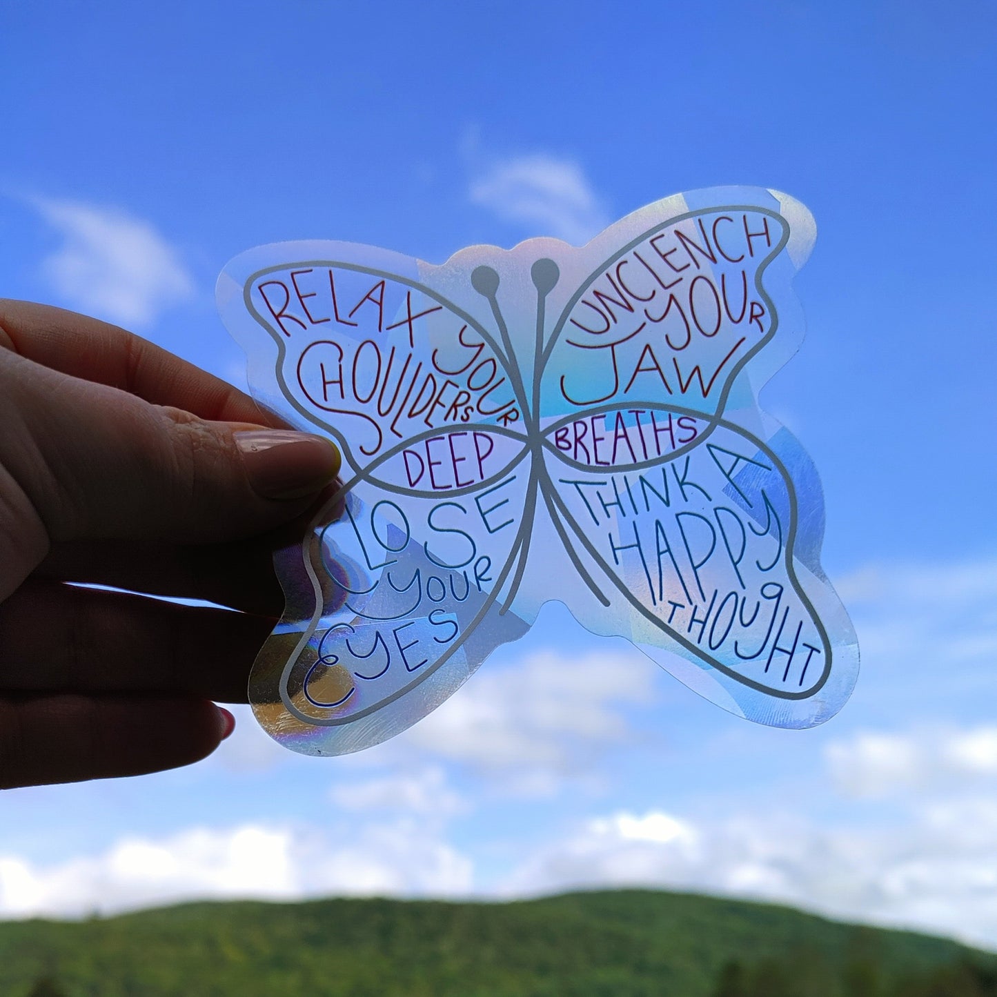 Affirmation Butterfly Sun Catcher Decal