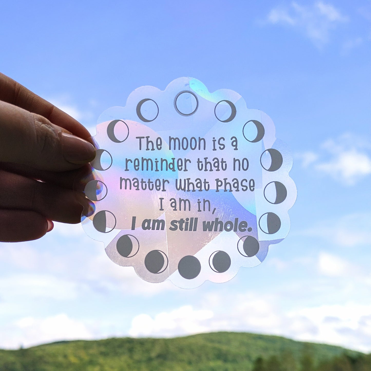 Moon Phases Sun Catcher Decal