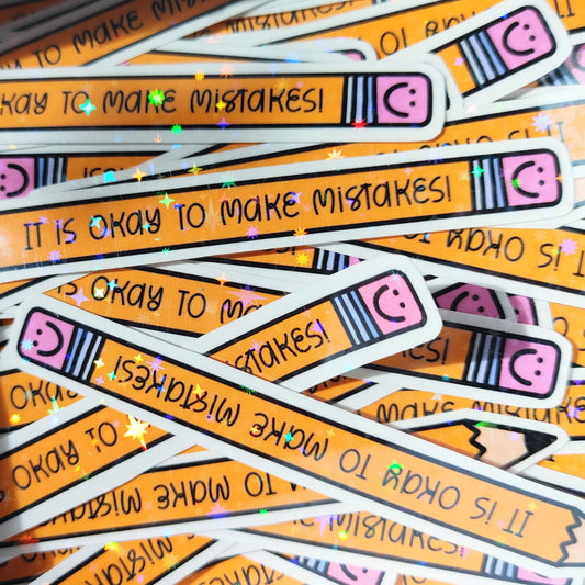 Its Okay To Make Mistakes Pencil Sticker Packs