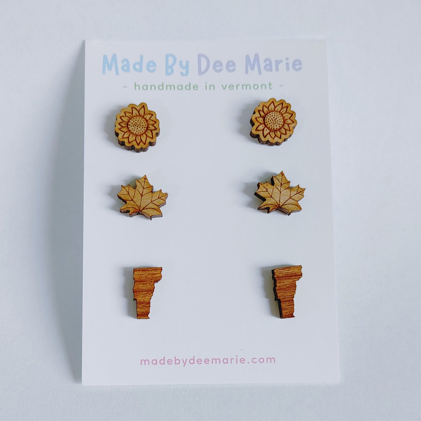 Wooden Stud Earring Pack/Singles