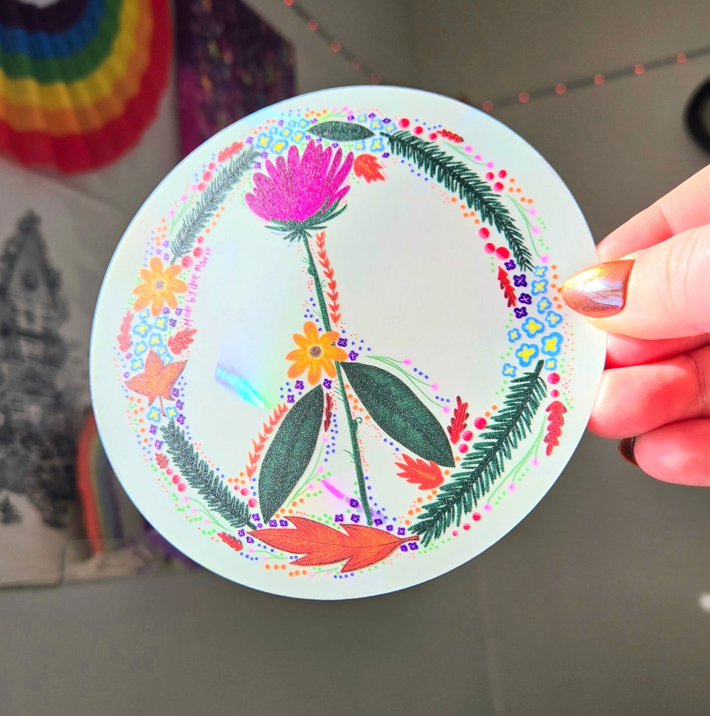 Peace Sun Catcher Decal