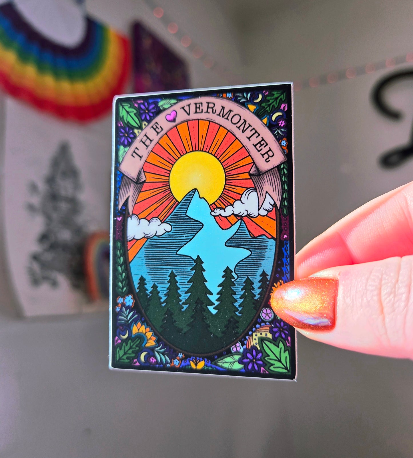 Vermonter Tarot Card Sticker