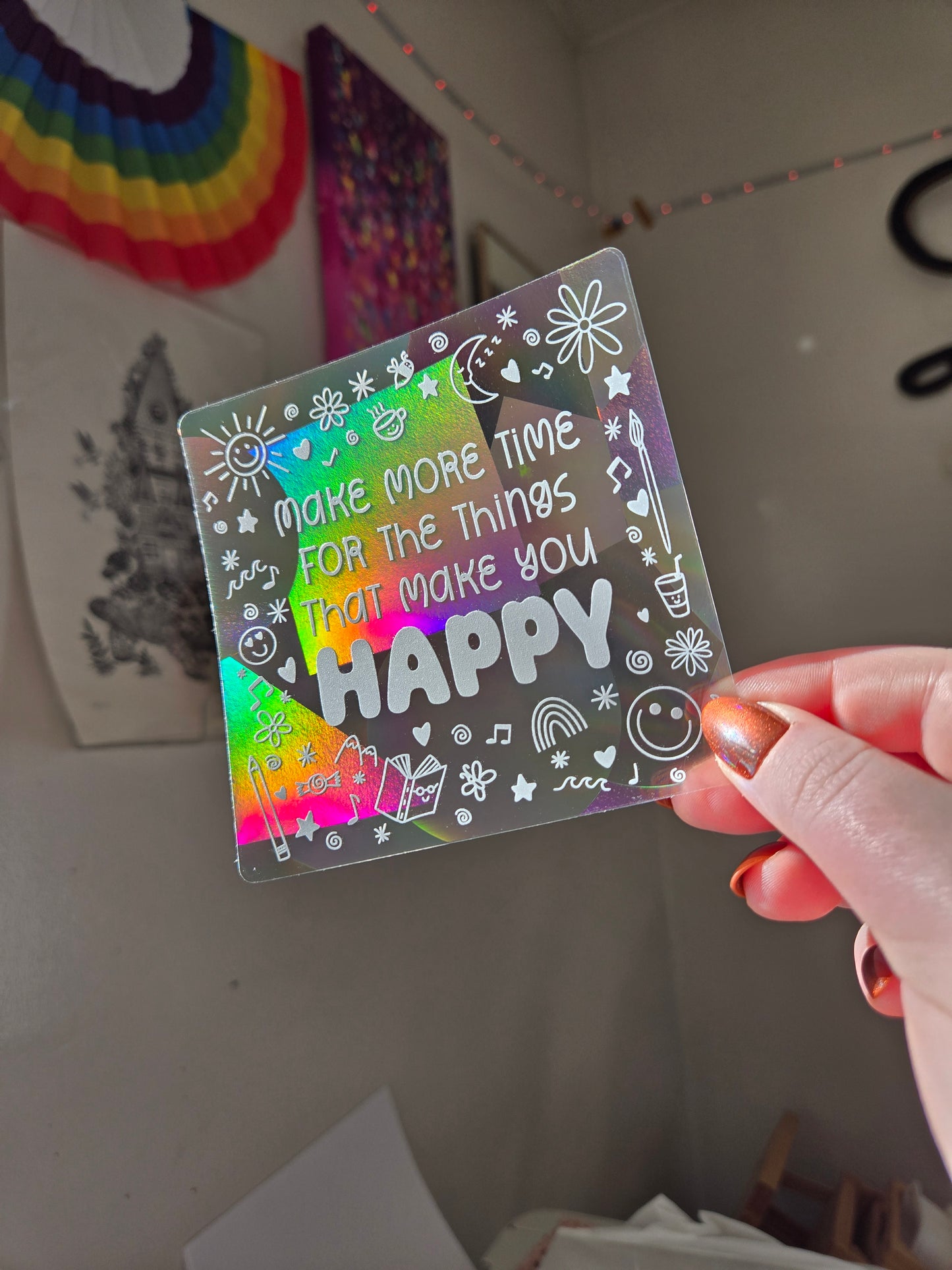 Happy Things Sun Catcher Decal