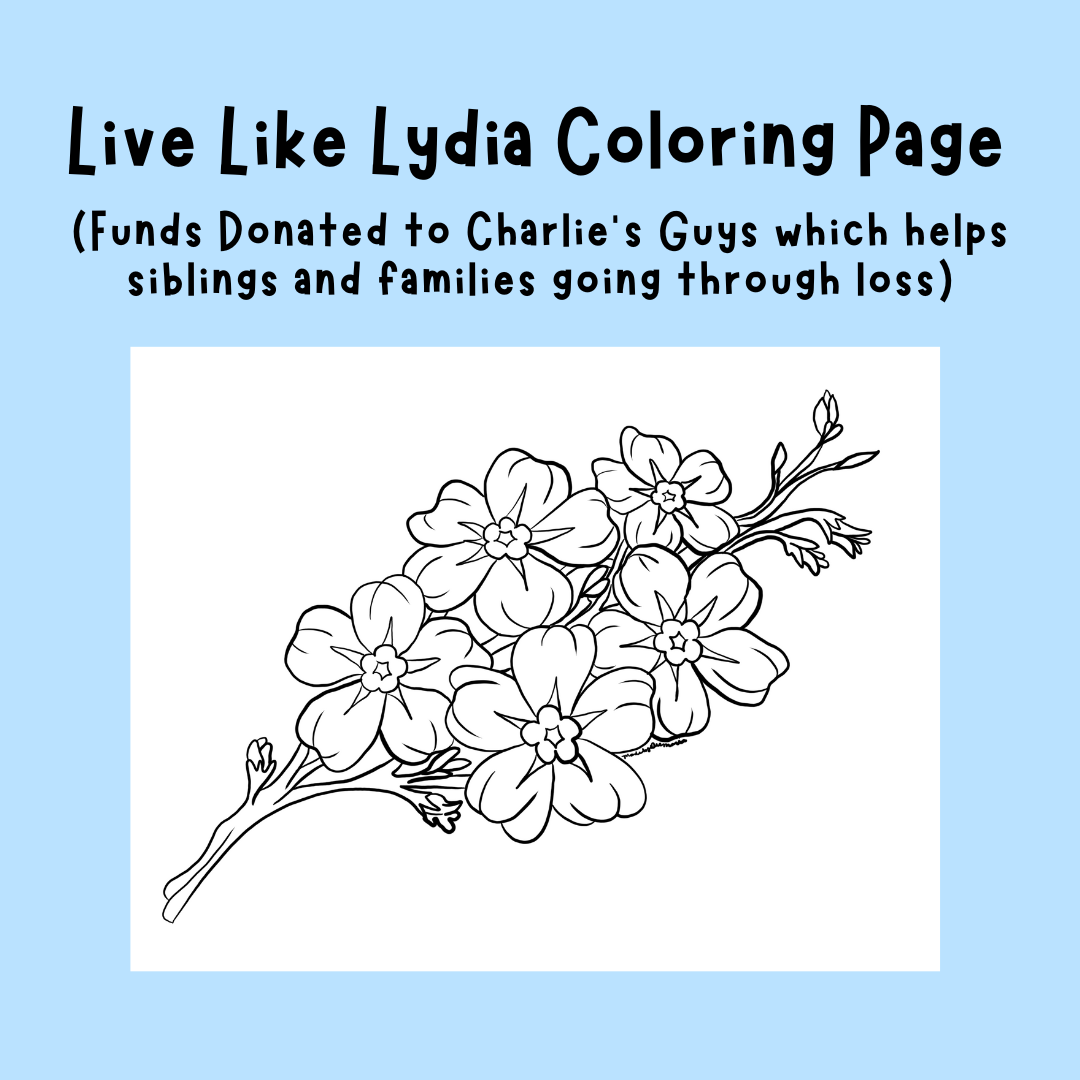 Live Like Lydia Coloring Page Download- Forget Me Nots