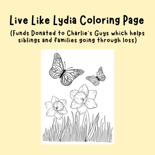 Live Like Lydia Coloring Page - Daffodils