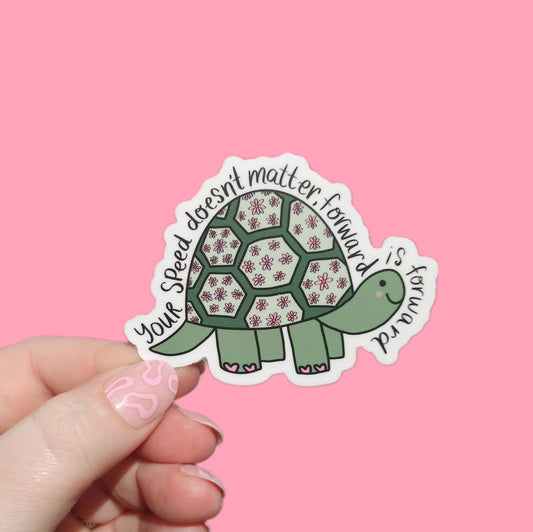 Floral Turtle Sticker