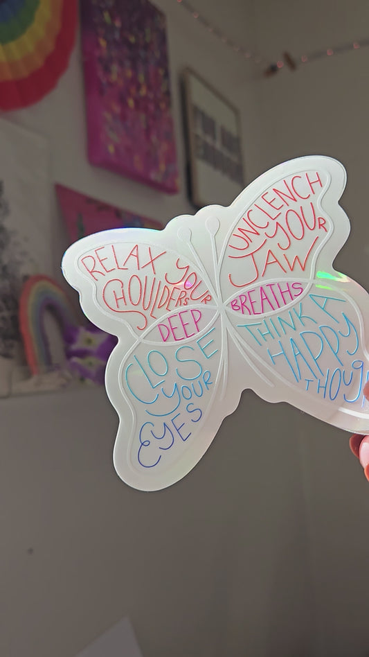 Affirmation Butterfly Sun Catcher Decal