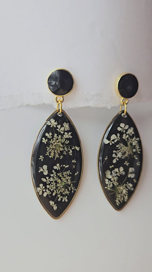 Onyx Lace Earrings
