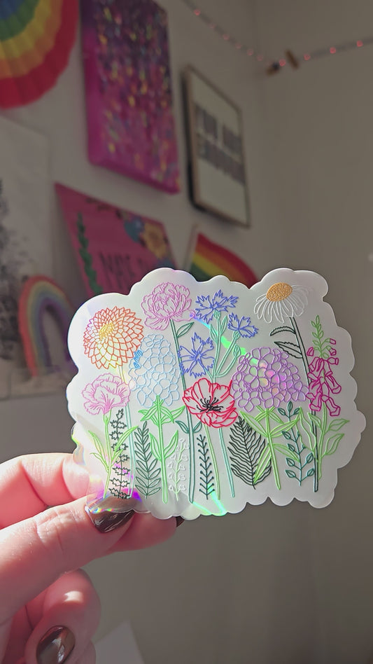 Wildflower Sun Catcher Decal