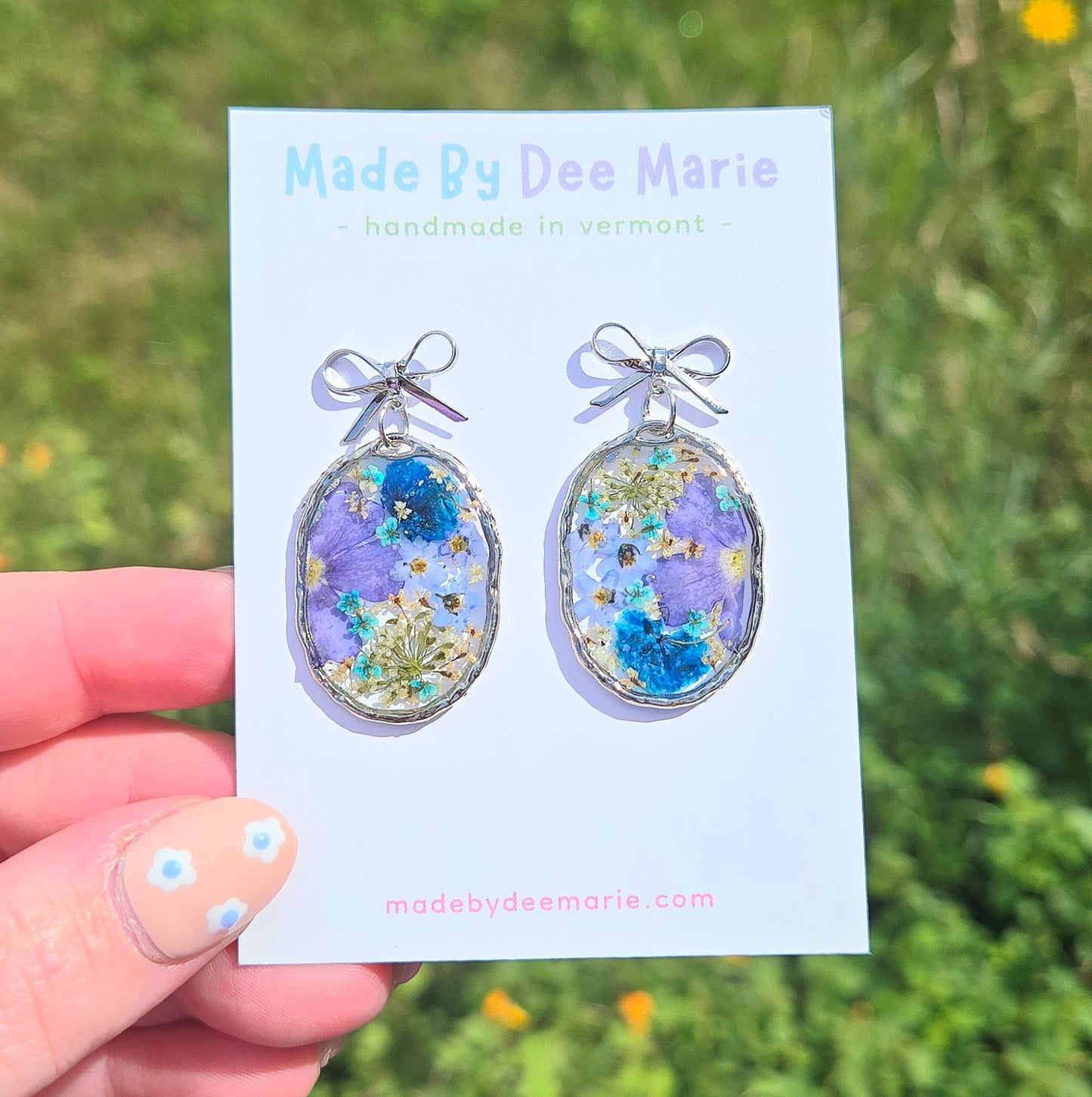 Darling Blue Bow Earrings
