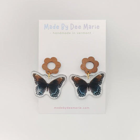 Flower Power Butterflies on Wooden Studs