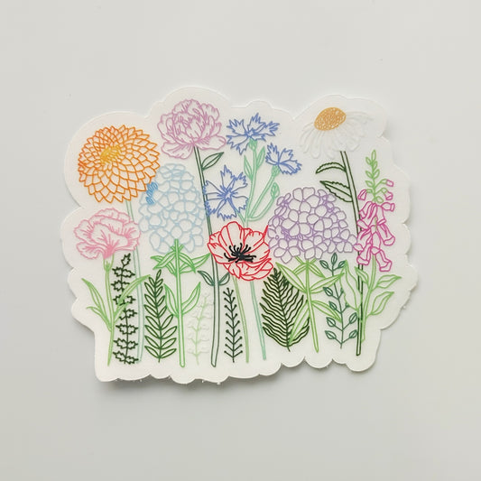 Wildflower Sticker (Clear)