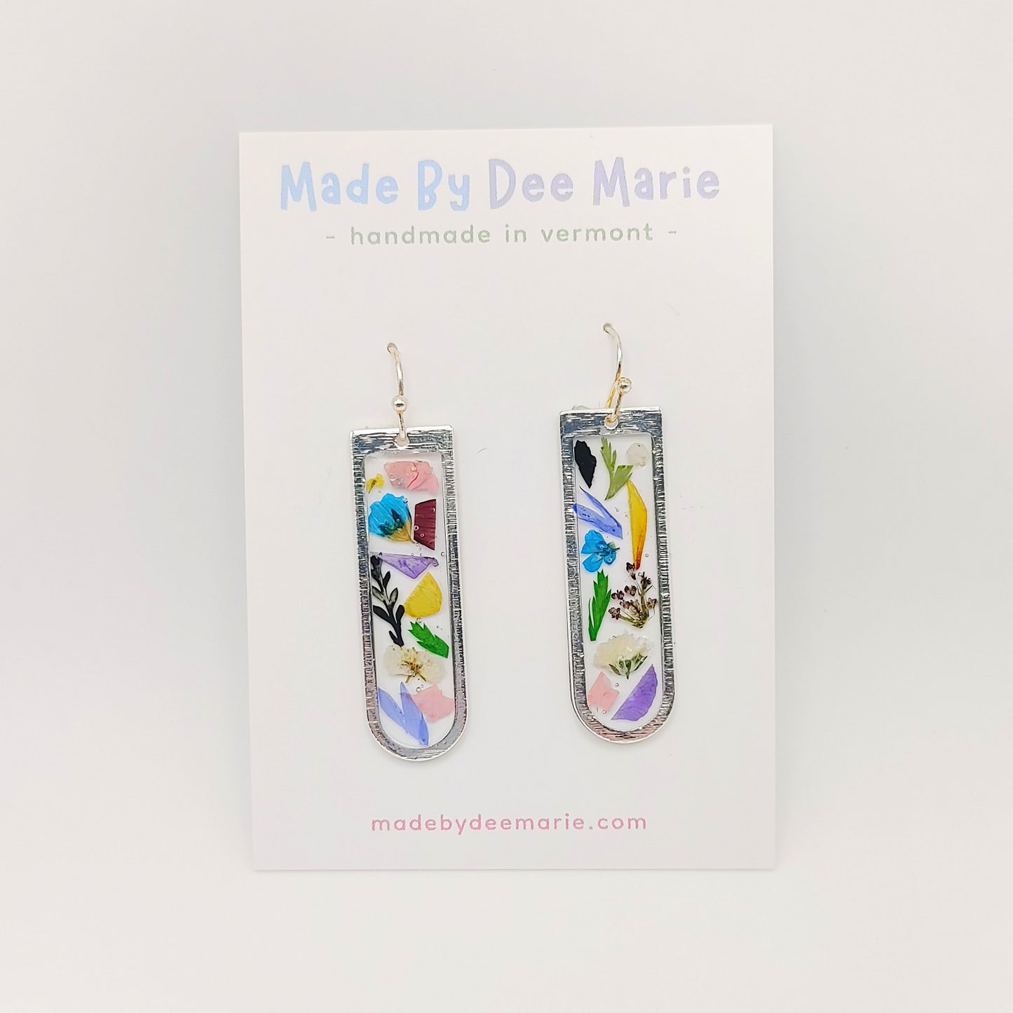 Flower Scrap Mosaic Earrings