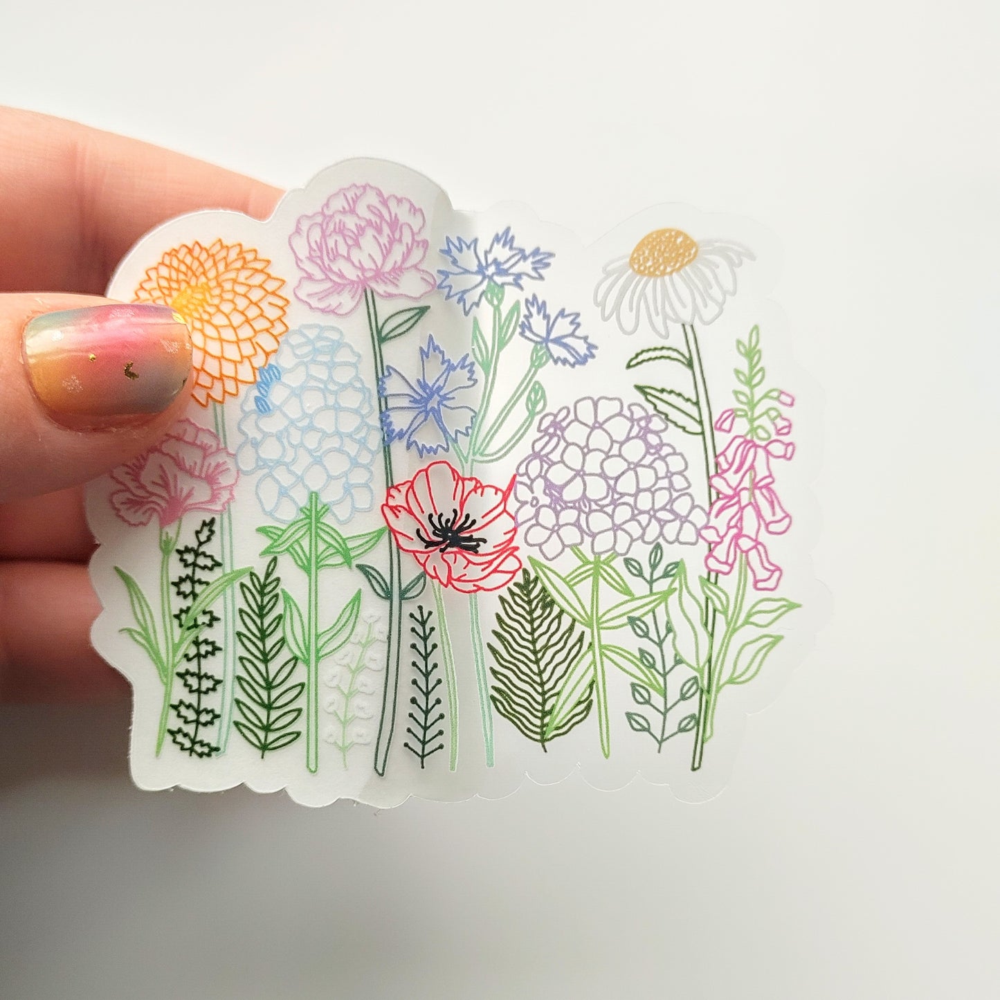 Wildflower Sticker (Clear)