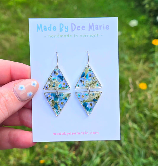Blue Triangle Dangles