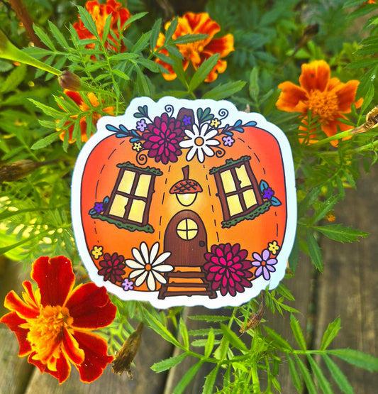 Pumpkin Cottage Sticker