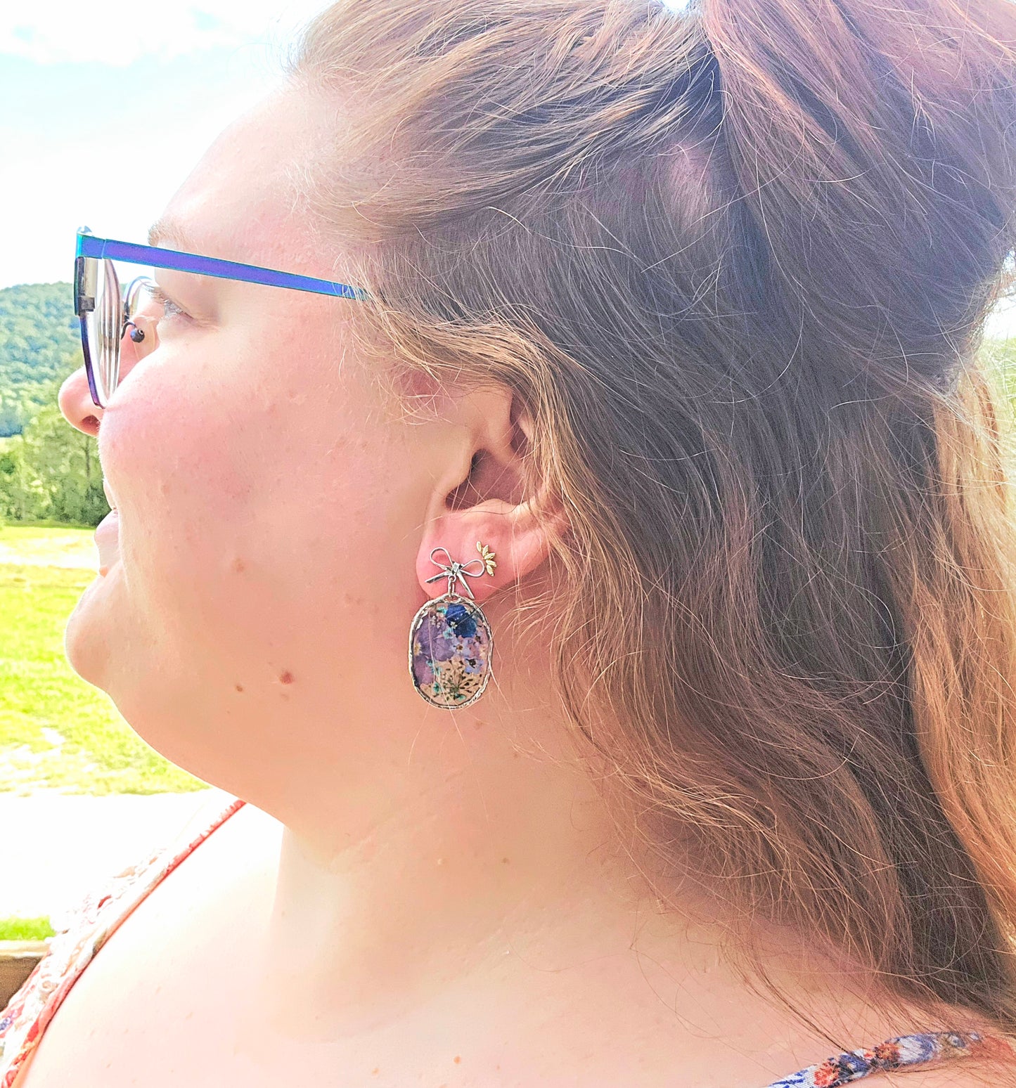 Darling Blue Bow Earrings