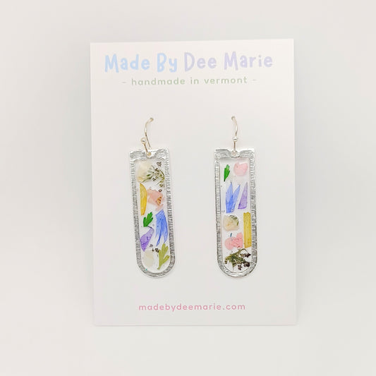 Flower Scrap Mosaic Earrings