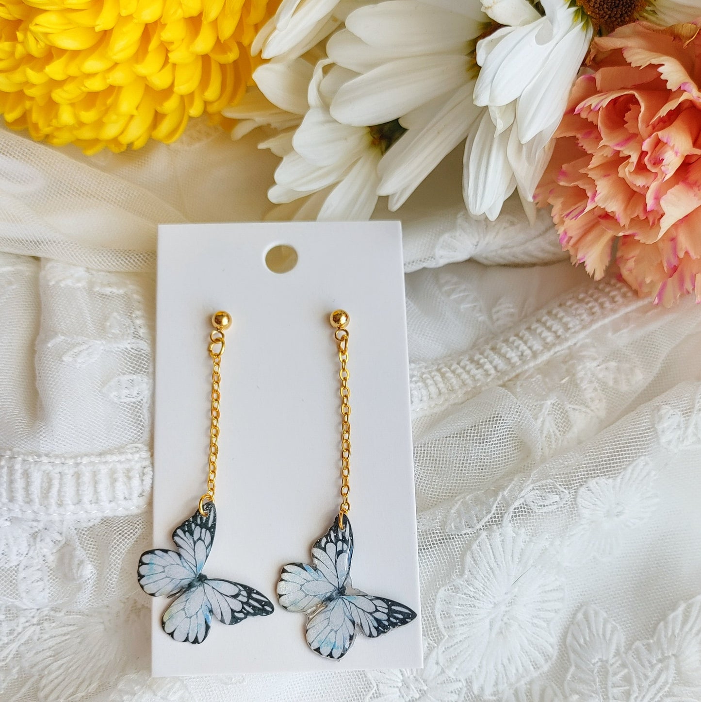 Black Butterflies (Silver) | Luna Lure Jewelry