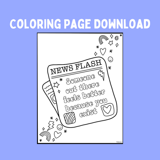 Newspaper Coloring Page (Digital Download)