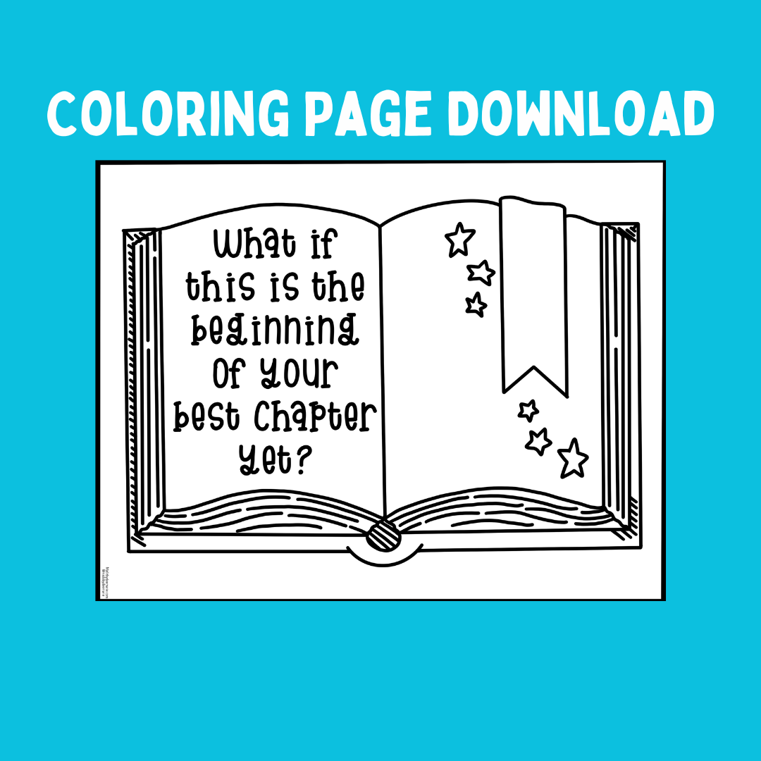 Best Chapter Yet Coloring Page (Digital Download) – madebydeemarie
