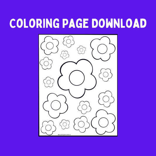 Flower Coloring Sheet (Digital Download)