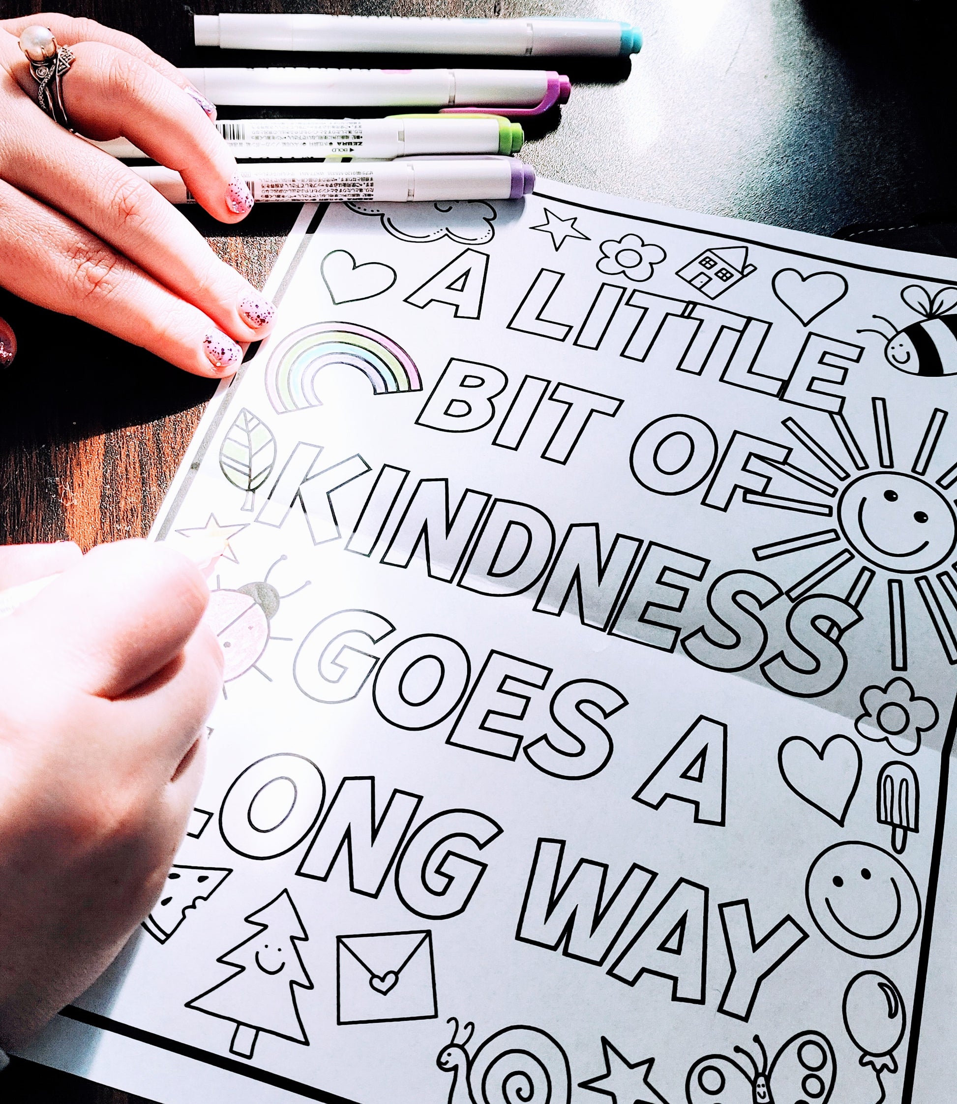 A Little Bit Of Kindness Coloring Page (Digital Download)